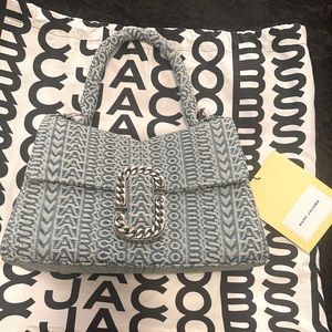 Marc Jacobs Washed Monogram Denim Top Handle